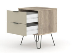 Core Products Augusta Driftwood 2 Drawer Bedside Cabinet H57.0Cm X W45.0Cm X D39.5Cm - thumbnail 4