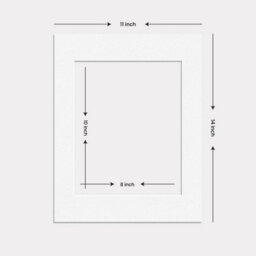 Ak Frames 14X11 White Picture Mounts To Fit 10X8 Aperture Size - Mount Board Only (No Frame Included) - thumbnail 3