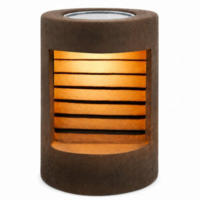 Gwsolar Solar Garden Lantern Ceramic Path Lamp, Warm White Led With Spare Light Head, Ip44 For Patio Yard Walkway Decking - image 1