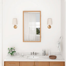 Gainoom Bathroom Wall Cabinet Bamboo Medicine Cabinet With Mirror & 2 Removable Shelves - thumbnail 5