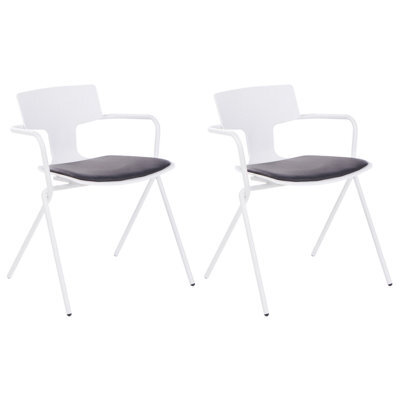 Beliani Set Of 2 Conference Chairs Manson Black/ White - image 1