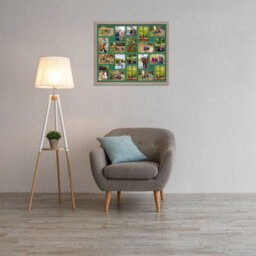 AK Frames 80X70Cm Rose Gold Modern Multi Photo Frame With Emerald Mount - Holds 20 Apertures (18X) 6X4, (2X) 4X4 Photos - thumbnail 3