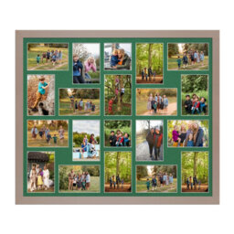 AK Frames 80X70Cm Rose Gold Modern Multi Photo Frame With Emerald Mount - Holds 20 Apertures (18X) 6X4, (2X) 4X4 Photos