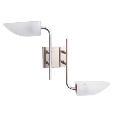 Luminosa Lighting Luminosa Udine Wall Lamp 2 Light G9 Satin Chrome - image 1