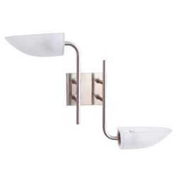 Luminosa Lighting Luminosa Udine Wall Lamp 2 Light G9 Satin Chrome - thumbnail 1
