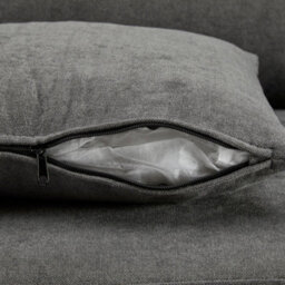 3 Seater L-Shaped Corner Sofa Bed With Pull-Out Section, Open Storage And Integrated Shelf, Dark Grey - thumbnail 2