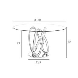 Angel Cerda Stylish Round Tempered Glass And Walnut Dining Table For Modern Homes - thumbnail 7