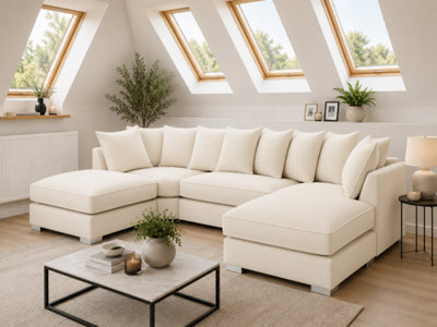 SC FURNITURE LIMITED Burnham U Shape Sofa, Scatter Back Cushions - image 1
