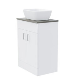 Nes Home 600mm White Vanity Cabinet And Counter Top Basin Sink - thumbnail 5