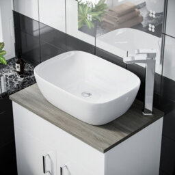 Nes Home 600mm White Vanity Cabinet And Counter Top Basin Sink - thumbnail 2