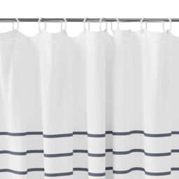 GoodHome Islay White & Blue Stripes Shower Curtain (W)180Cm - thumbnail 2