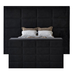Copenhagen Upholstered  Black Television Bed Frame - thumbnail 4