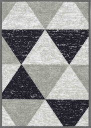Machine Washable Triangle Design Anti Slip Doormats Grey 160X220 Cm - thumbnail 2