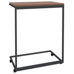 Berkfield Stylish Side Table With Wheels Black 55X35X70 Cm Engineered Wood - thumbnail 5