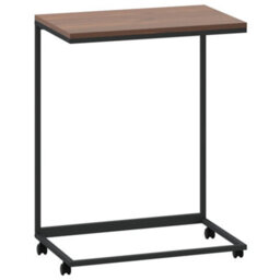 Berkfield Stylish Side Table With Wheels Black 55X35X70 Cm Engineered Wood - thumbnail 1