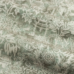 Wylder Bengal Chenille Room Darkening Eyelet Curtain Pair Sage (W)117Cm X (D)137Cm - thumbnail 4