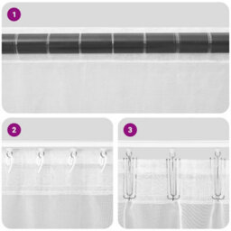Walplus Voile Curtains With Tab Top 2 Pcs Brown - thumbnail 7