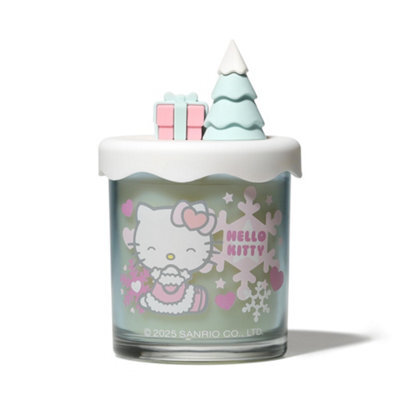 Hello Kitty Seasons Winter Candle, Glass Vessel 3D Silicone Lid, Frosted Berries Scented - image 1