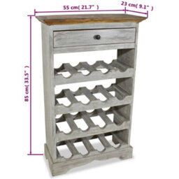 Vidaxl Wine Rack Solid Mahogany Wood 55X23X85 Cm Wine Racks - thumbnail 4