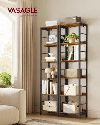 Vasagle 6-Tier Bookcase, Book Shelf, Bookshelf, 30 X 40 X 178 Cm, Shelving Unit, With Back Panels, Industrial, For Living Room - image 1