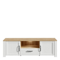 Furniture To Go Bohol 2 Door 1 Drawer Tv Unit In Riviera Oak/white - thumbnail 6