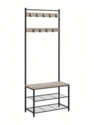 Songmics Vasagle Coat Rack With Shoe Shelf, Entrance Cabinet With Bench, 3-In-1 Steel Frame, For Entryway, Hallway - thumbnail 9