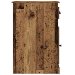 Berkfield Desk With Storage Old Wood 50X115X75 Cm Engineered Wood - thumbnail 8