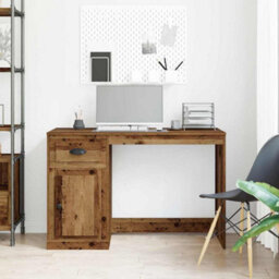 Berkfield Desk With Storage Old Wood 50X115X75 Cm Engineered Wood - thumbnail 4