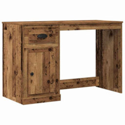 Berkfield Desk With Storage Old Wood 50X115X75 Cm Engineered Wood - thumbnail 2