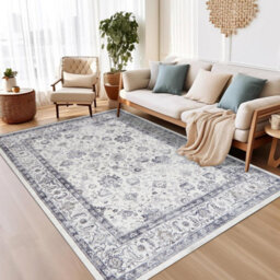 Ameha Bedroom Living Room Large 200X290 Cm - Cashmere Area Rugs Modern Style Soft Short Pile Vintage Rug - Carpet For Dining Room - thumbnail 5
