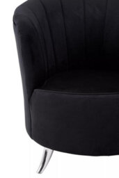 Orsina Black Tub Chair, Stylish Office Chair, Classy Velvet Chair, Round Velvet Upholstery Chair For Lounge - thumbnail 7