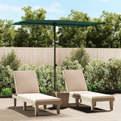Walplus Garden Parasol With Aluminium Pole 2X1.5 M Green - image 1