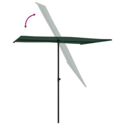 Walplus Garden Parasol With Aluminium Pole 2X1.5 M Green - thumbnail 6