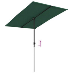 Walplus Garden Parasol With Aluminium Pole 2X1.5 M Green - thumbnail 7