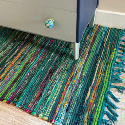 Second Nature Online Festival Recycled Cotton Blend Rag Rug In Varied Colourways Indoor And Outdoor Use / 60 Cm X 210 Cm / Pastel - thumbnail 7