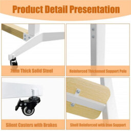 Mobile Tv Floor Stand Cart For Lcd Led Industrial Tv Mount Shelf - thumbnail 5