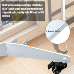 Mobile Tv Floor Stand Cart For Lcd Led Industrial Tv Mount Shelf - thumbnail 6