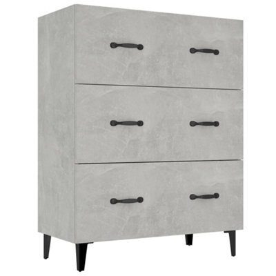 Berkfield Classic Sideboard Concrete Grey 69.5X34X90 Cm Engineered Wood - image 1