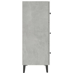 Berkfield Classic Sideboard Concrete Grey 69.5X34X90 Cm Engineered Wood - thumbnail 7
