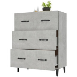 Berkfield Classic Sideboard Concrete Grey 69.5X34X90 Cm Engineered Wood - thumbnail 4
