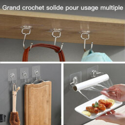 10 Pack No-Drill, Removable And Trace, Free, Waterproof And Rustproof, Multi-Purpose For Bathroom, Kitchen, Home, 7X7Cm - thumbnail 4