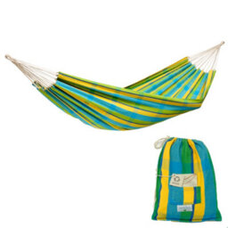 Amazonas Barbados Lemon Double Cotton Traditional Garden Hammock With Bag - thumbnail 1