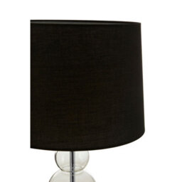 Orsina Elegant Table Lamp With Black Fabric Shade, Luxe Chrome Base Light, Polished Metal Finish Lighting Accent - thumbnail 3
