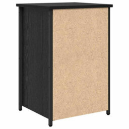 Berkfield Black Oak Nightstand Set Black Oak Engineered Wood Medium Drawers - thumbnail 9