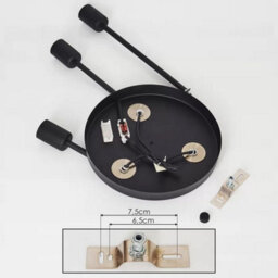 Industrial 3-Way Black Metal Pendant Lamp With E27 Base And Adjustable Cords For Living Room Bedroom Or Restaurant - thumbnail 7