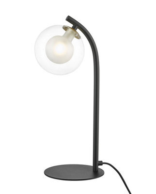 Luminosa Lighting Luminosa Remy 1 Light Table Lamp Gold Black