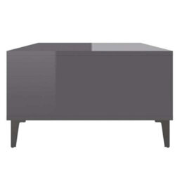 Berkfield Industrial Coffee Table High Gloss Grey 103.5X60X35 Cm Engineered Wood - thumbnail 6