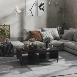 Berkfield Industrial Coffee Table High Gloss Grey 103.5X60X35 Cm Engineered Wood - thumbnail 3