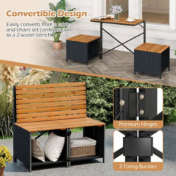 Patio Furniture Set With Raised Garden Bed Table - thumbnail 3