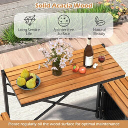 Patio Furniture Set With Raised Garden Bed Table - thumbnail 5